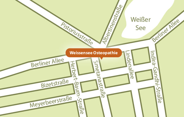 Lageplan Weissensee Osteopathie